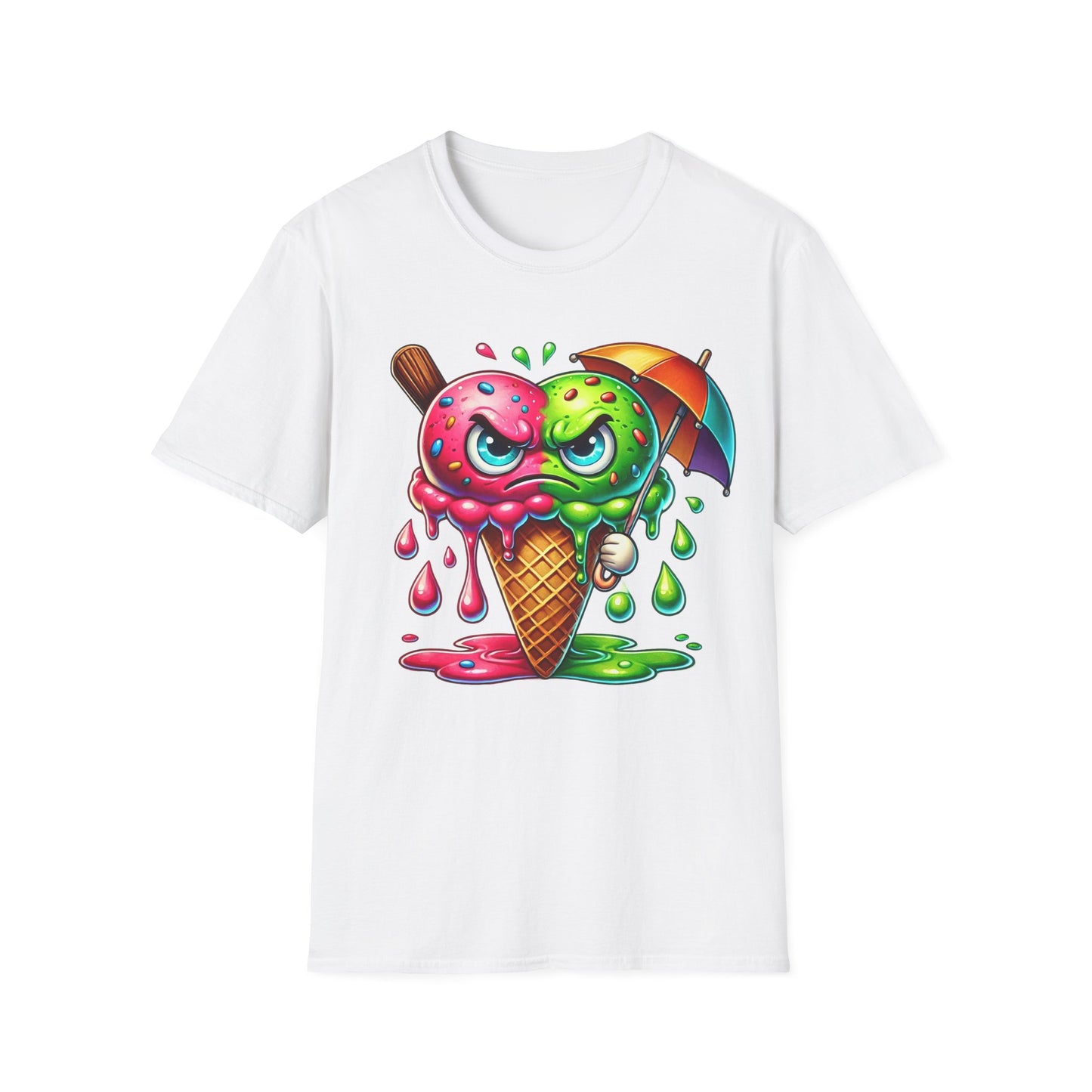 Mad Ice Cream Cone Melting - T-Shirt - Blount Custom Creations