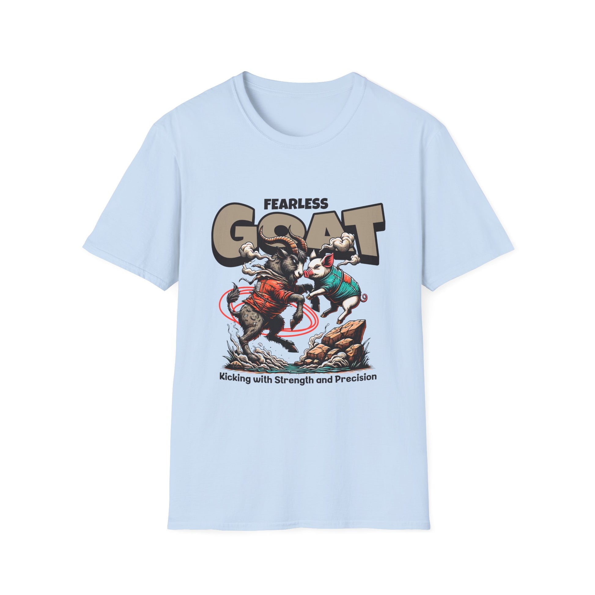 Fearless Goat Ramming a Pig - T-Shirt - Blount Custom Creations