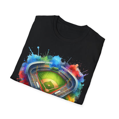 Large Baseball Stadium Colorful - T-Shirt - Blount Custom Creations