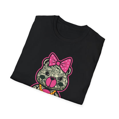 Money Girl Bear with Bow Streetwear - T-Shirt - Blount Custom Creations