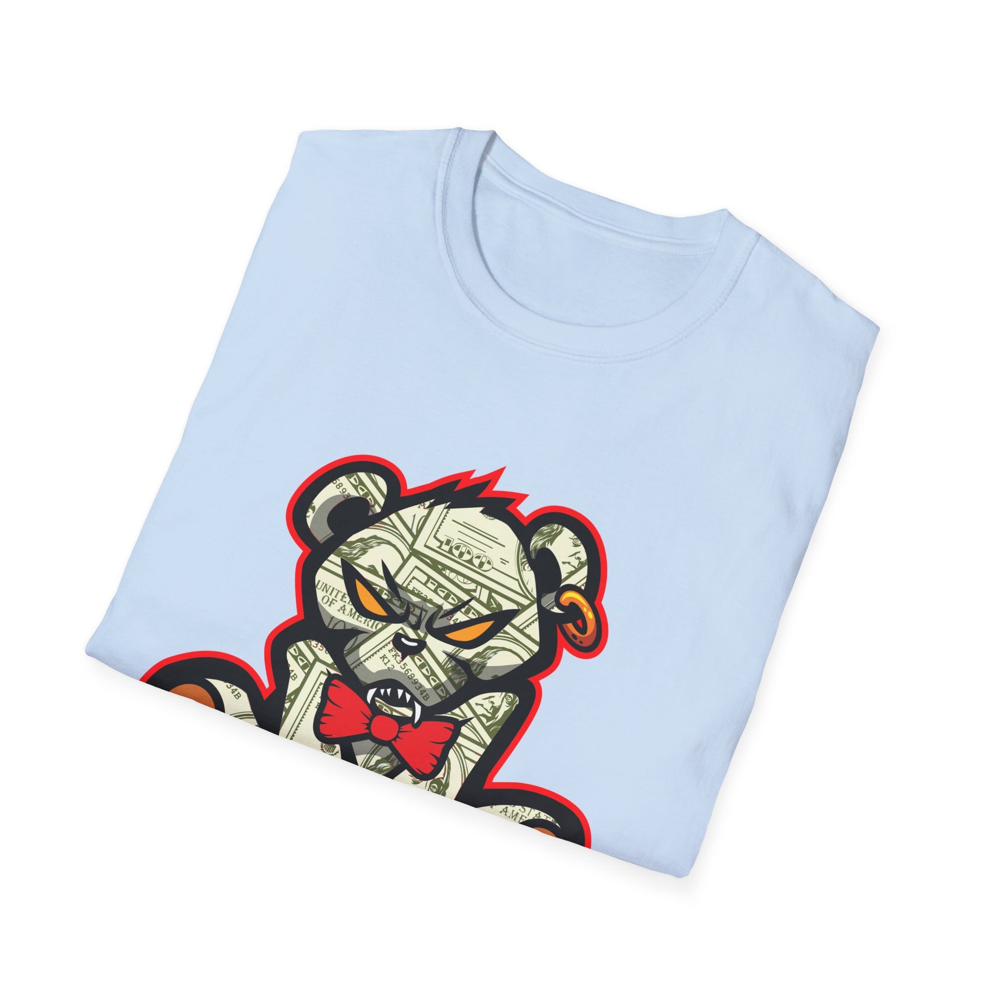 Evil Bear Holding Down a Knife Streetwear - T-Shirt - Blount Custom Creations