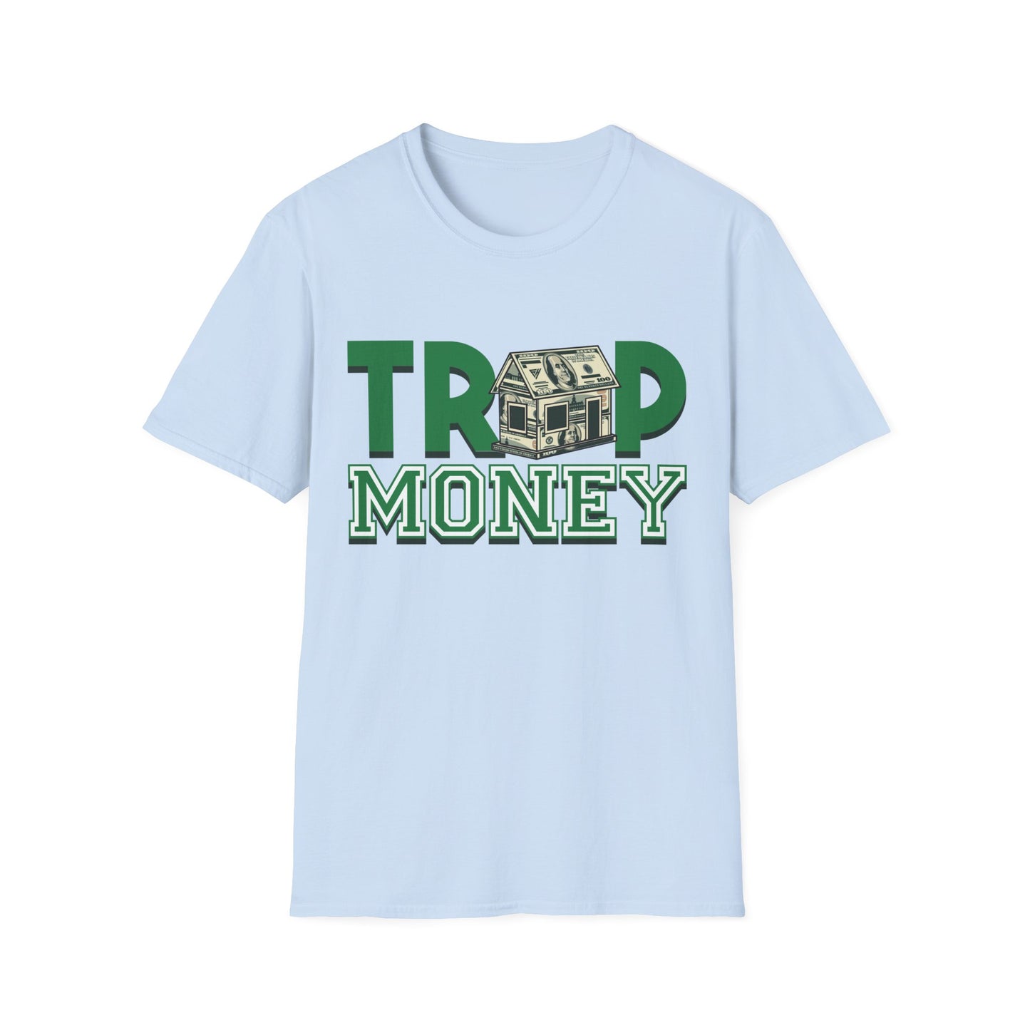 Trap Money Streetwear with Money House - T-Shirt - Blount Custom Creations