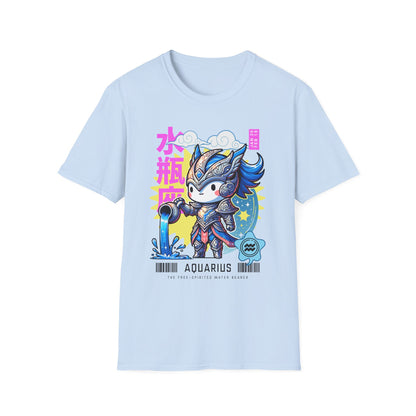 Aquarius Armor Zodiac Chibi - T-Shirt - Blount Custom Creations