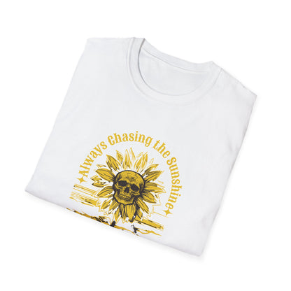 Always Chasing the Sunshine Skull Sunflower - T-Shirt - Blount Custom Creations