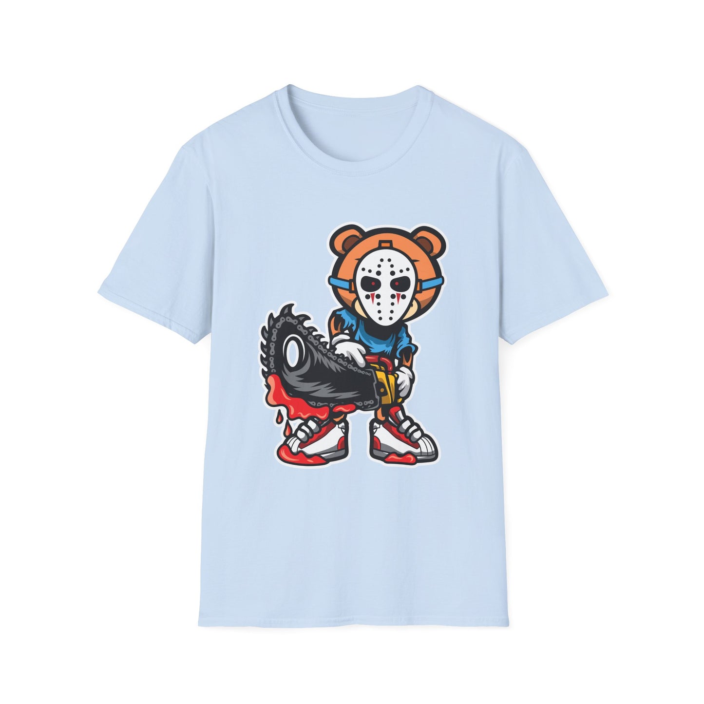 Chainsaw Bear with Jason Mask Streetwear - T-Shirt - Blount Custom Creations