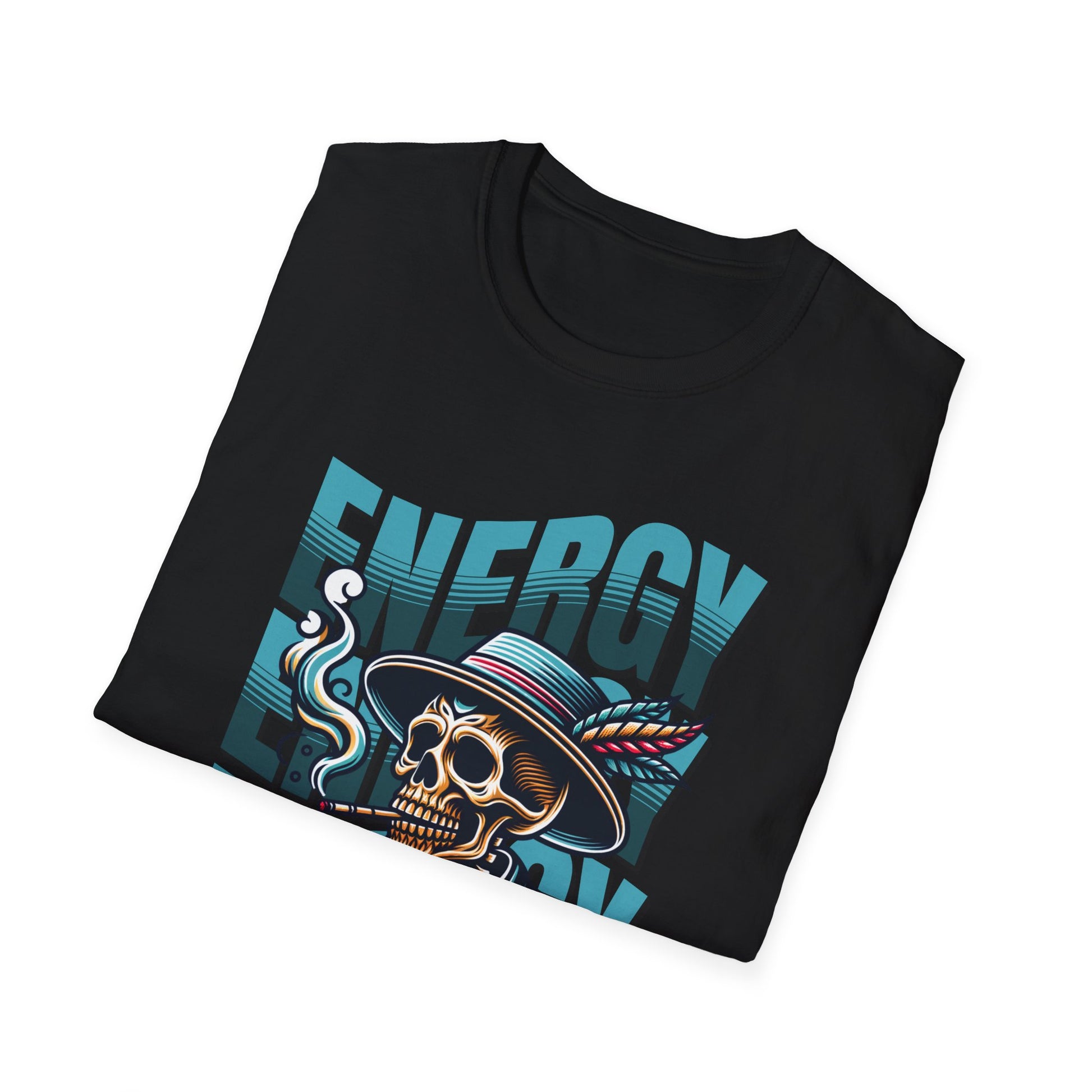 Energy with Skull Smoking and Drinking - T-Shirt - Blount Custom Creations