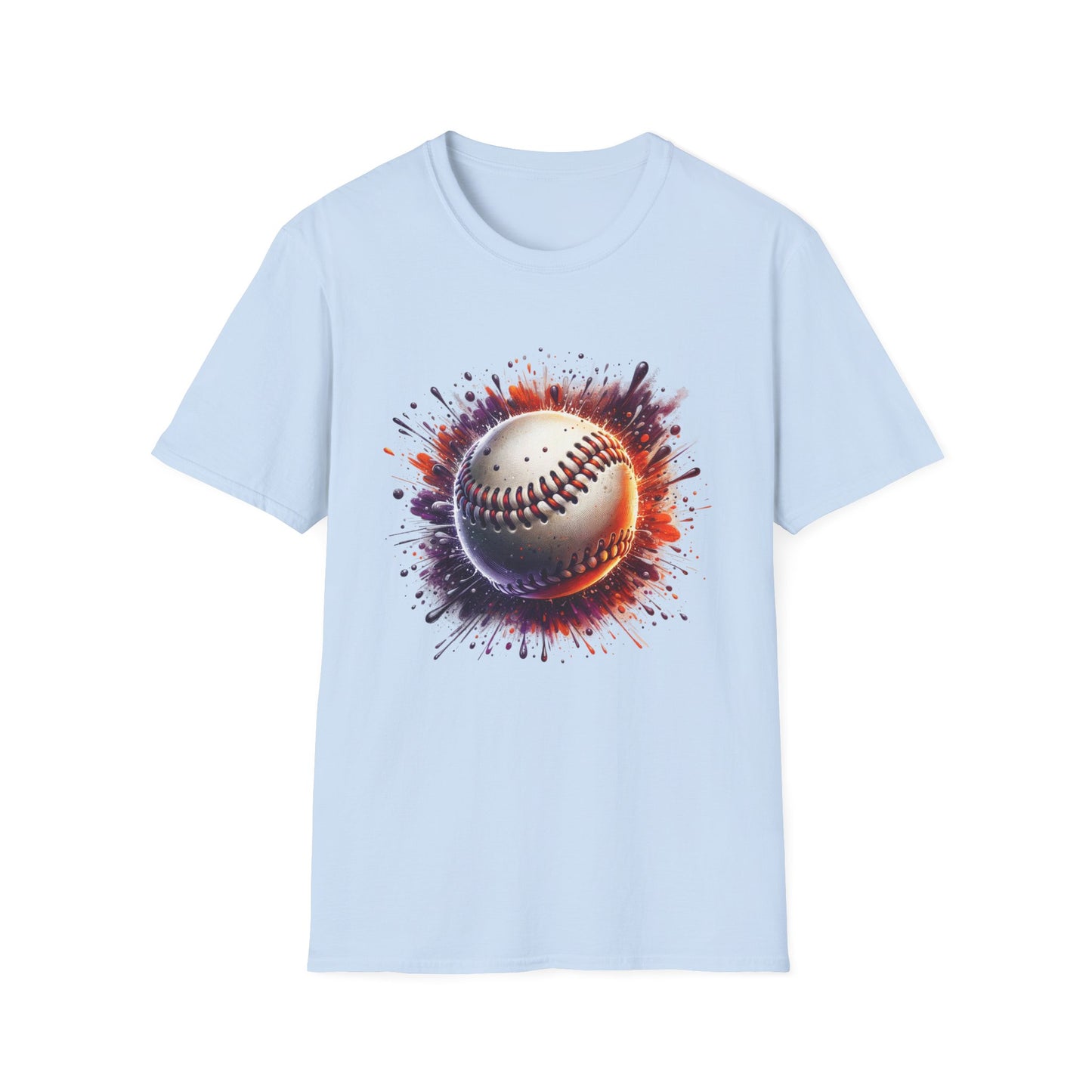 Baseball with Colorful Background - T-Shirt - Blount Custom Creations