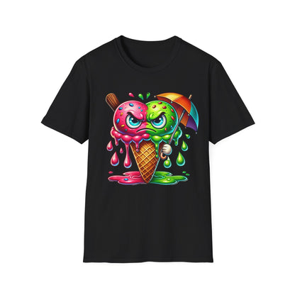 Mad Ice Cream Cone Melting - T-Shirt - Blount Custom Creations