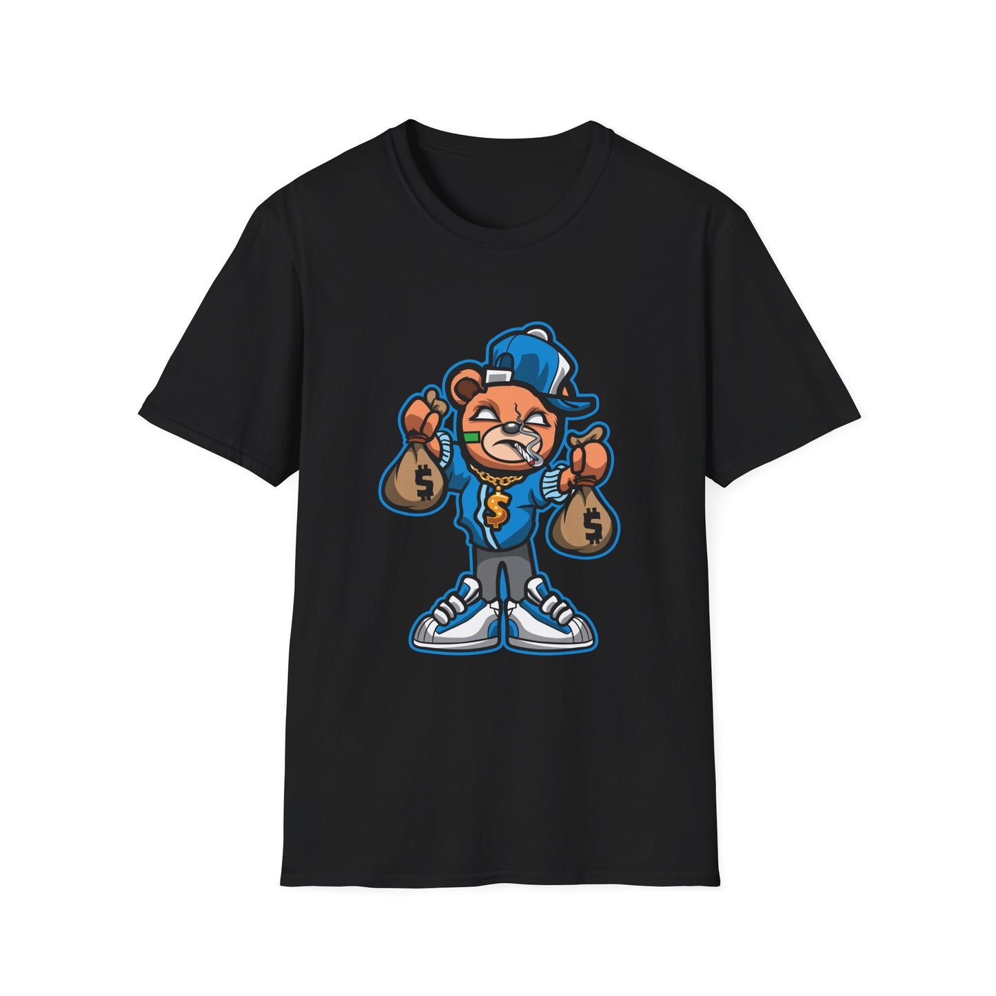 Money Bags Gangster Bear Streetwear - T-Shirt - Blount Custom Creations