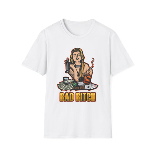 Bad Bitch with Machine Gun and Liquor Streetwear - T-Shirt - Blount Custom Creations