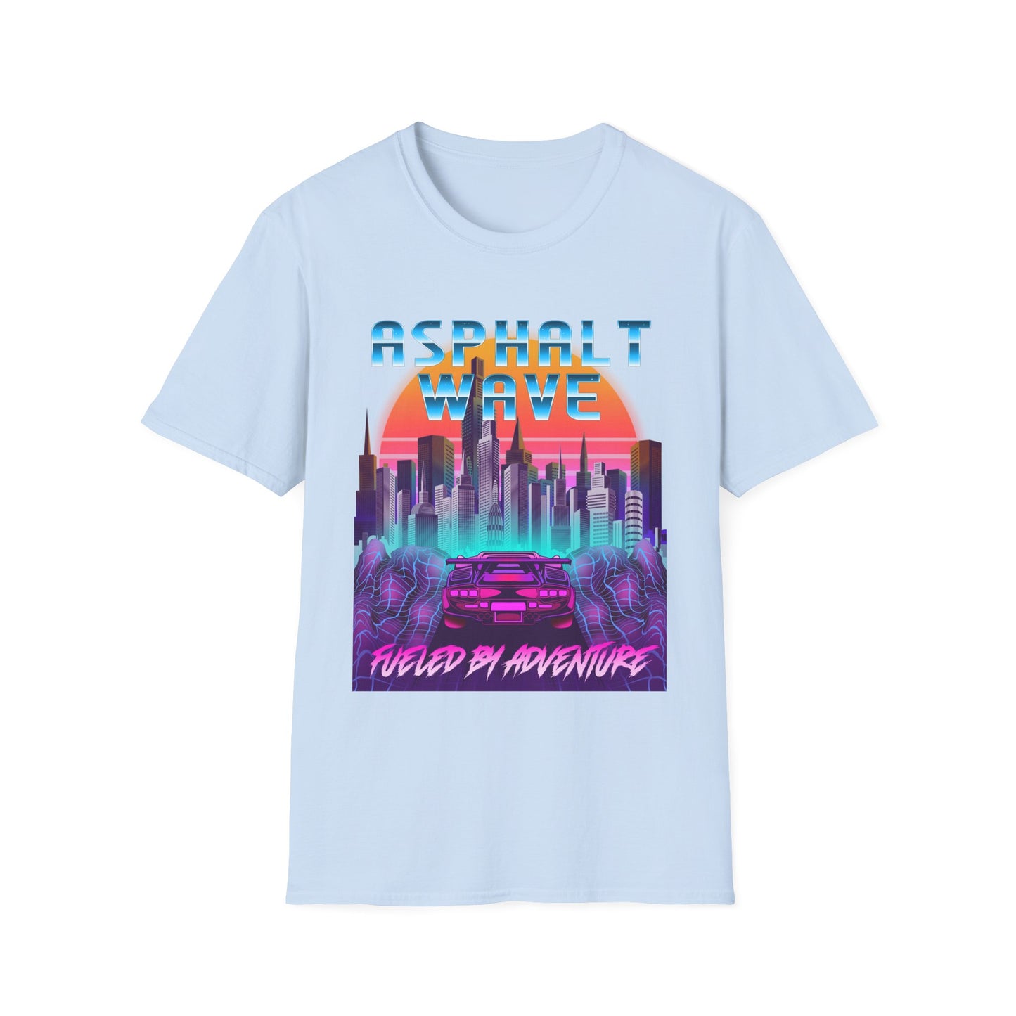 Asphalt Wave Fueled By Adventure - T-Shirt - Blount Custom Creations