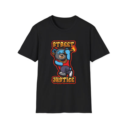 Street Justice Streetwear Rapping Bear - T-Shirt - Blount Custom Creations