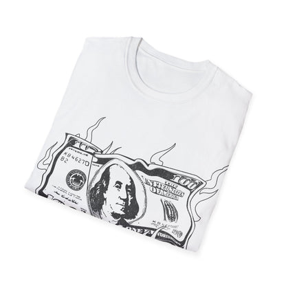 Burning 100 Dollar Bill Prosperity - T-Shirt - Blount Custom Creations