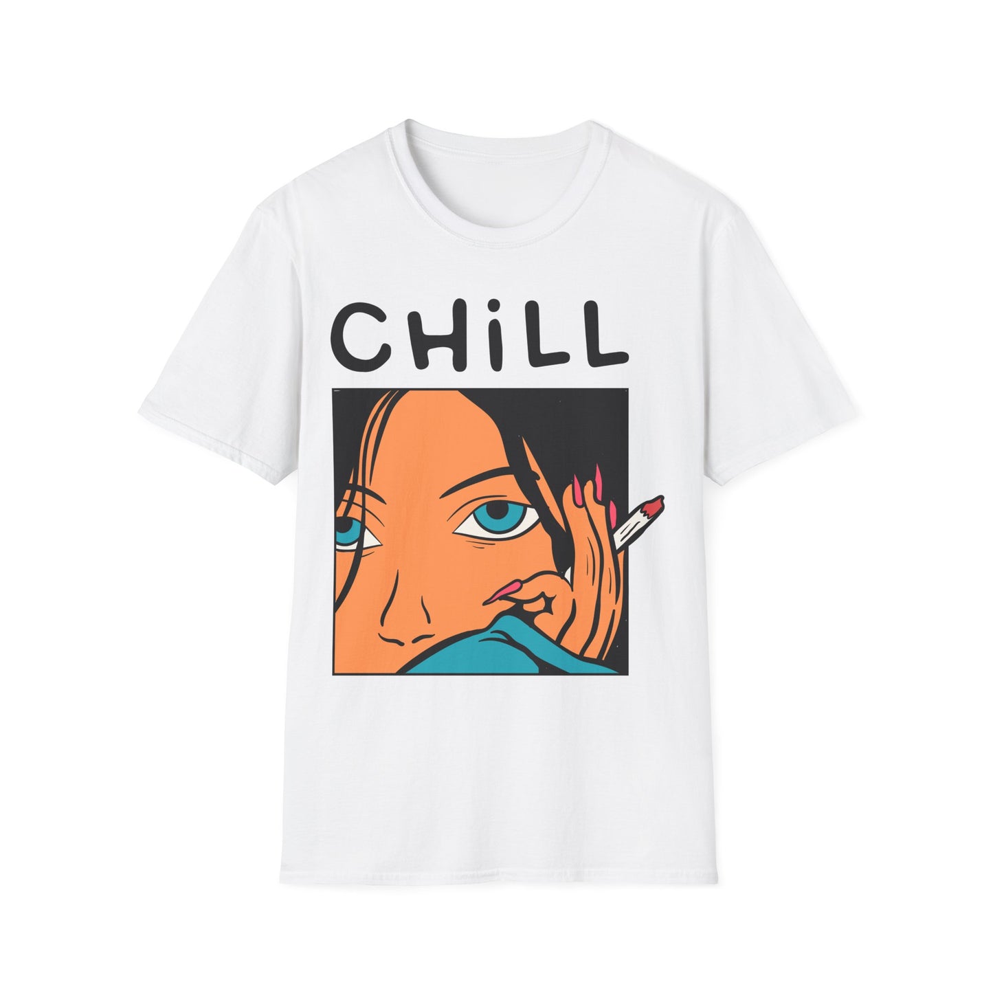 Chill with Woman Smoking Cigarette - T-Shirt - Blount Custom Creations