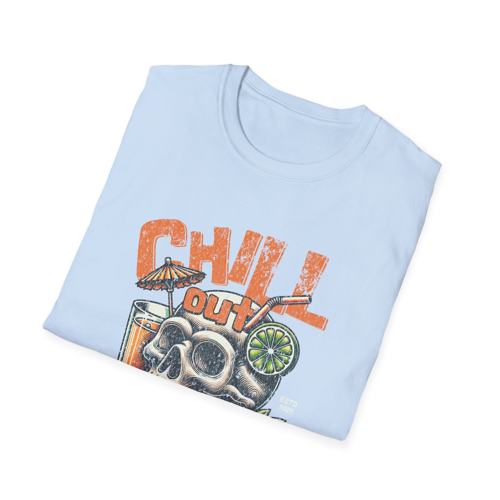 Chill Out and Cheers Skull - T-Shirt - Blount Custom Creations