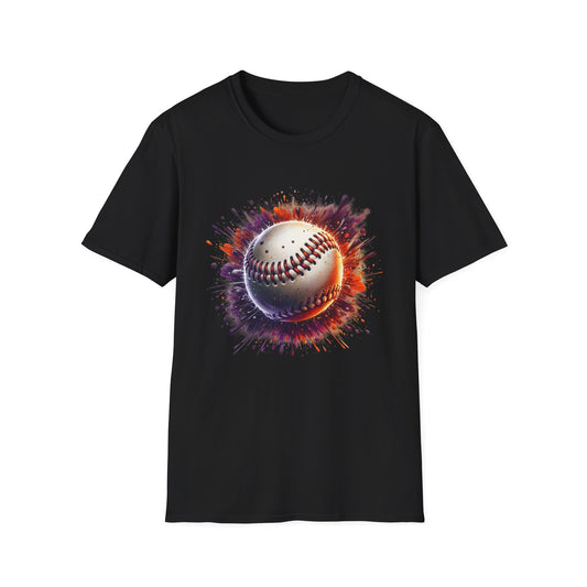 Baseball with Colorful Background - T-Shirt - Blount Custom Creations