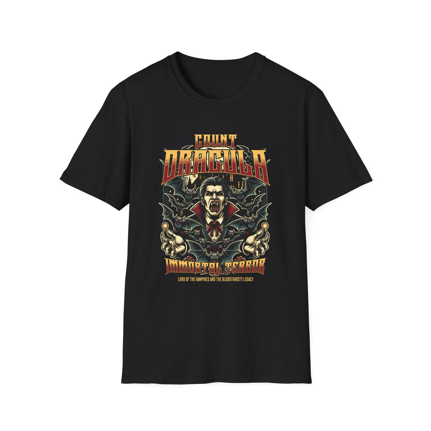 Count Dracula Immortal Terror - T-Shirt - Blount Custom Creations