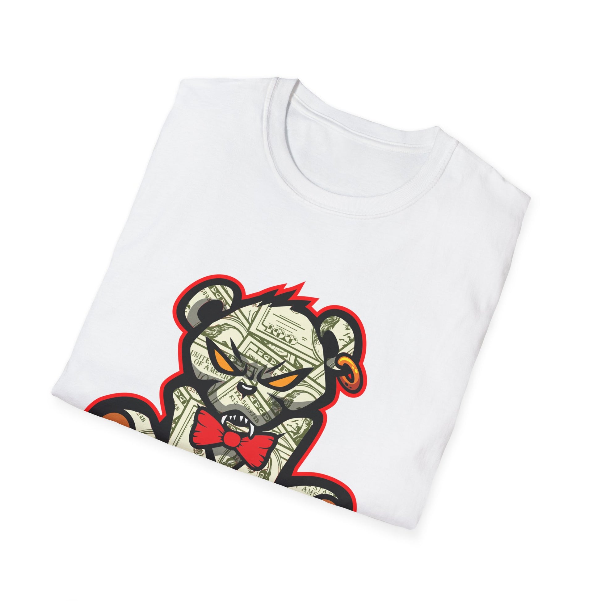 Evil Bear Holding Down a Knife Streetwear - T-Shirt - Blount Custom Creations