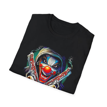 Wicked Clown Holding Two Glocks - T-Shirt - Blount Custom Creations