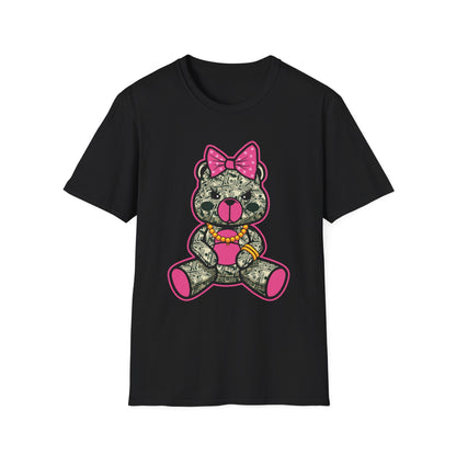 Money Girl Bear with Bow Streetwear - T-Shirt - Blount Custom Creations