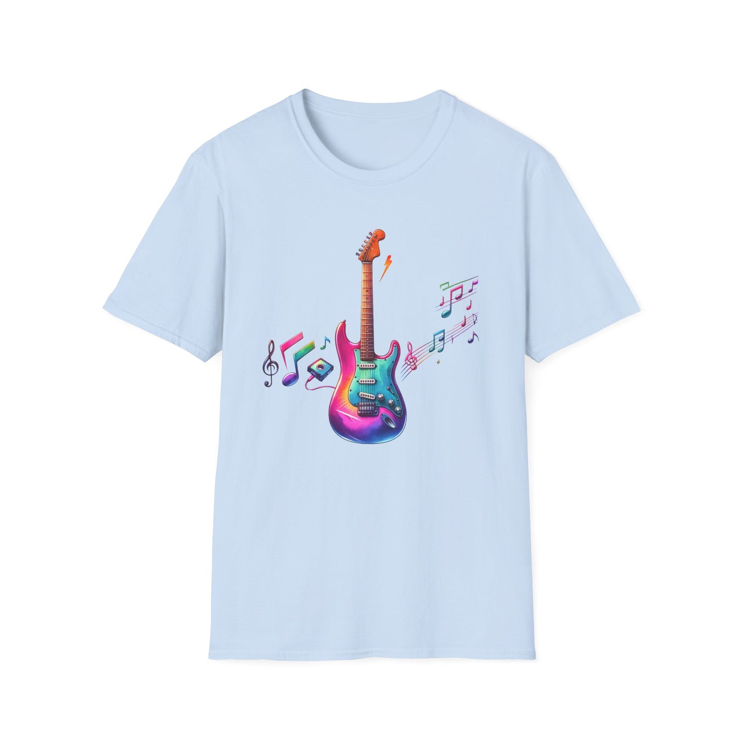 Electric Guitar with Music Notes - T-Shirt - Blount Custom Creations