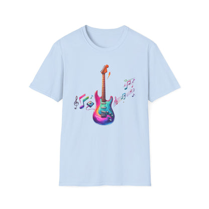 Electric Guitar with Music Notes - T-Shirt - Blount Custom Creations