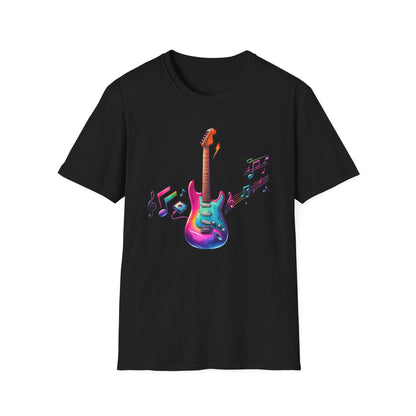 Electric Guitar with Music Notes - T-Shirt - Blount Custom Creations