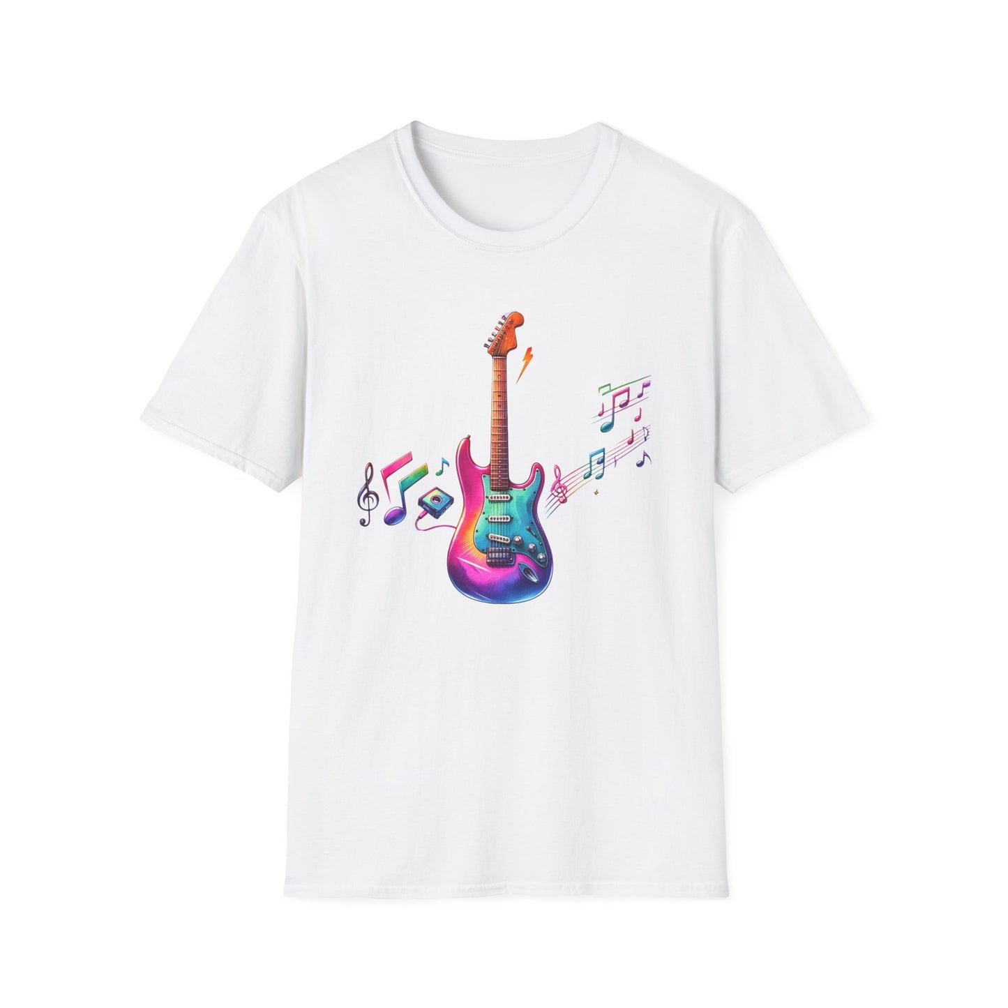 Electric Guitar with Music Notes - T-Shirt - Blount Custom Creations