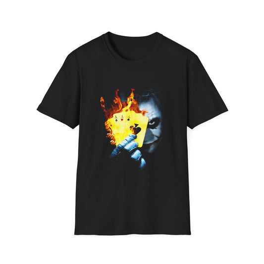 Joker with Flaming Playing Cards - T-Shirt - Blount Custom Creations