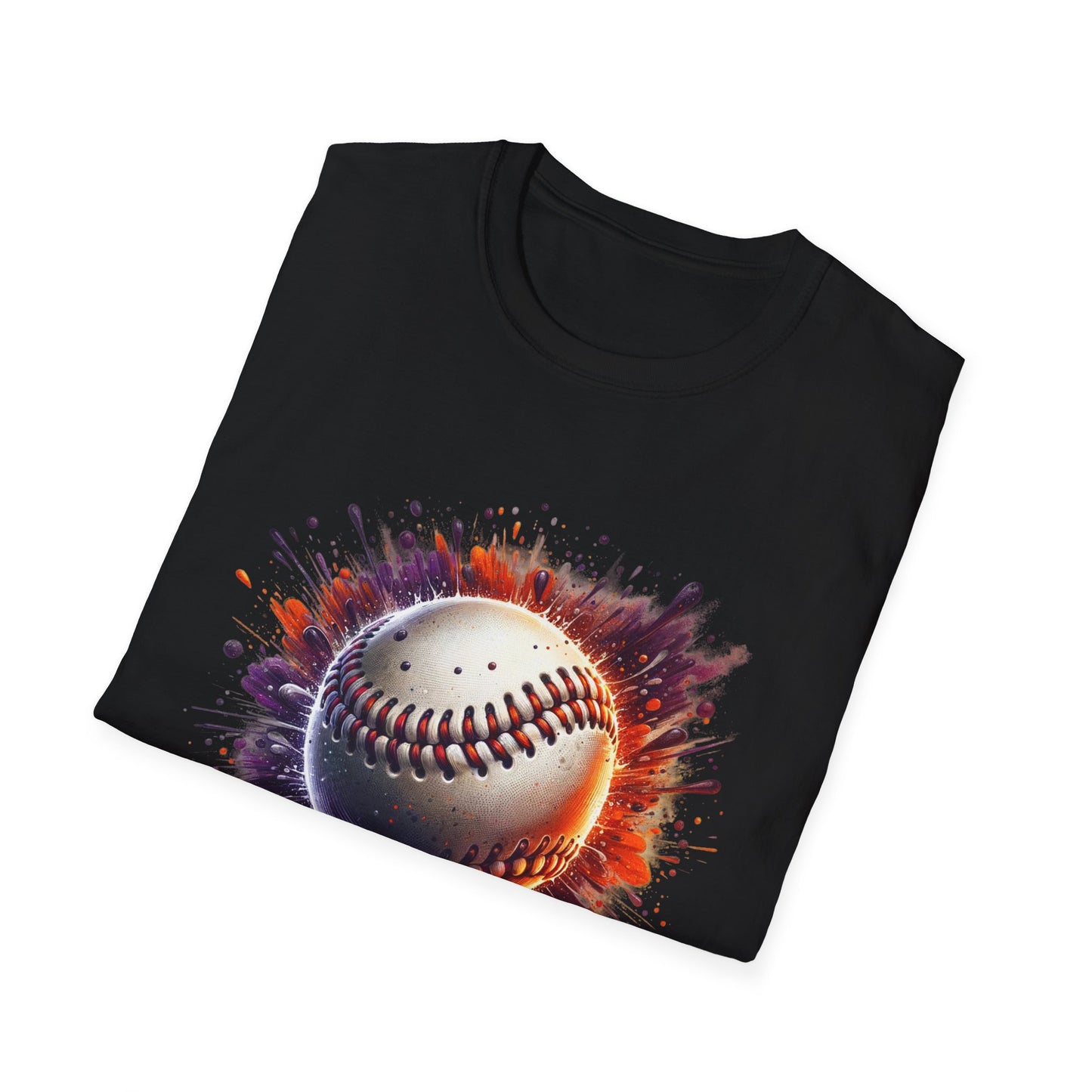 Baseball with Colorful Background - T-Shirt - Blount Custom Creations