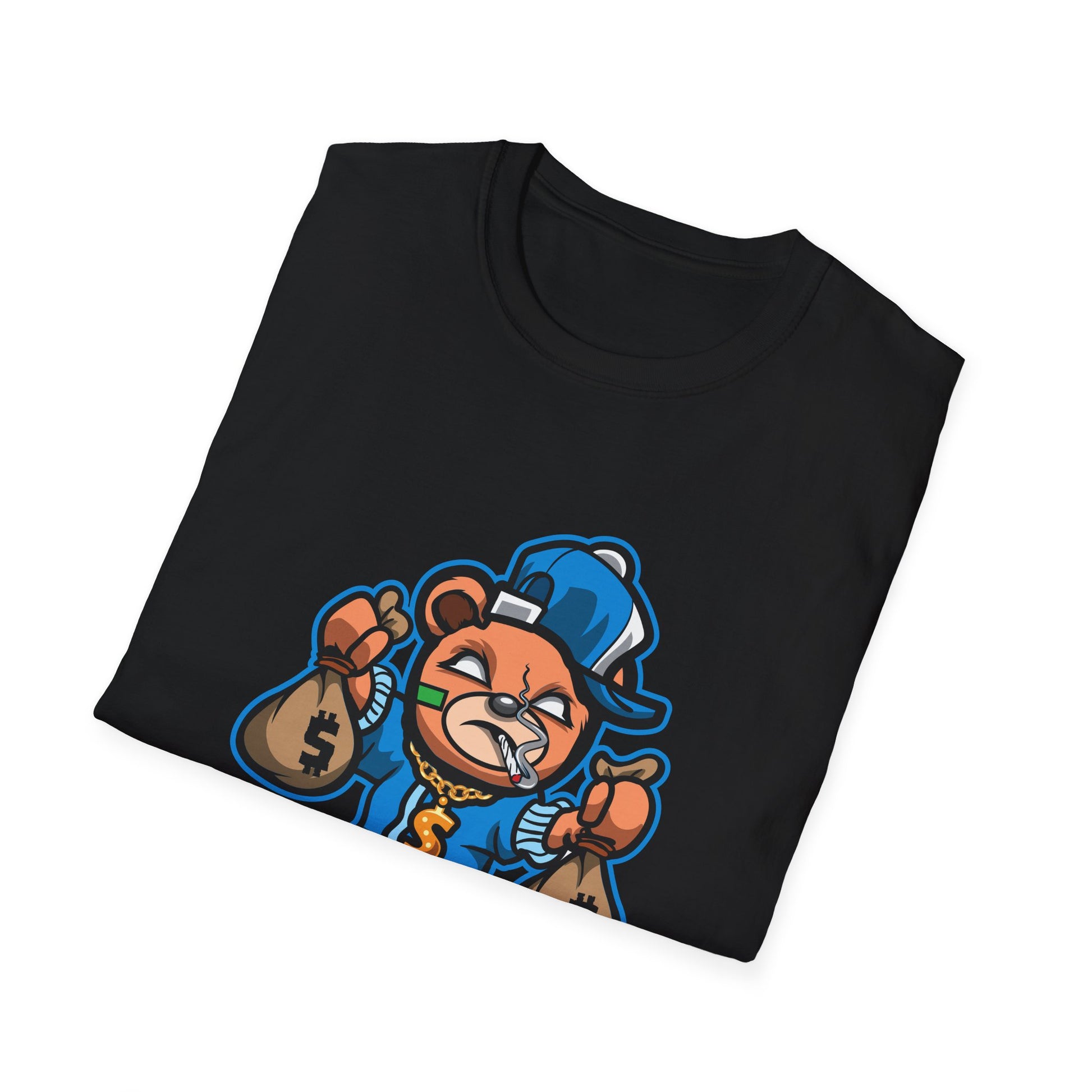 Money Bags Gangster Bear Streetwear - T-Shirt - Blount Custom Creations