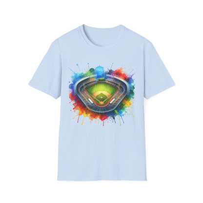 Large Baseball Stadium Colorful - T-Shirt - Blount Custom Creations