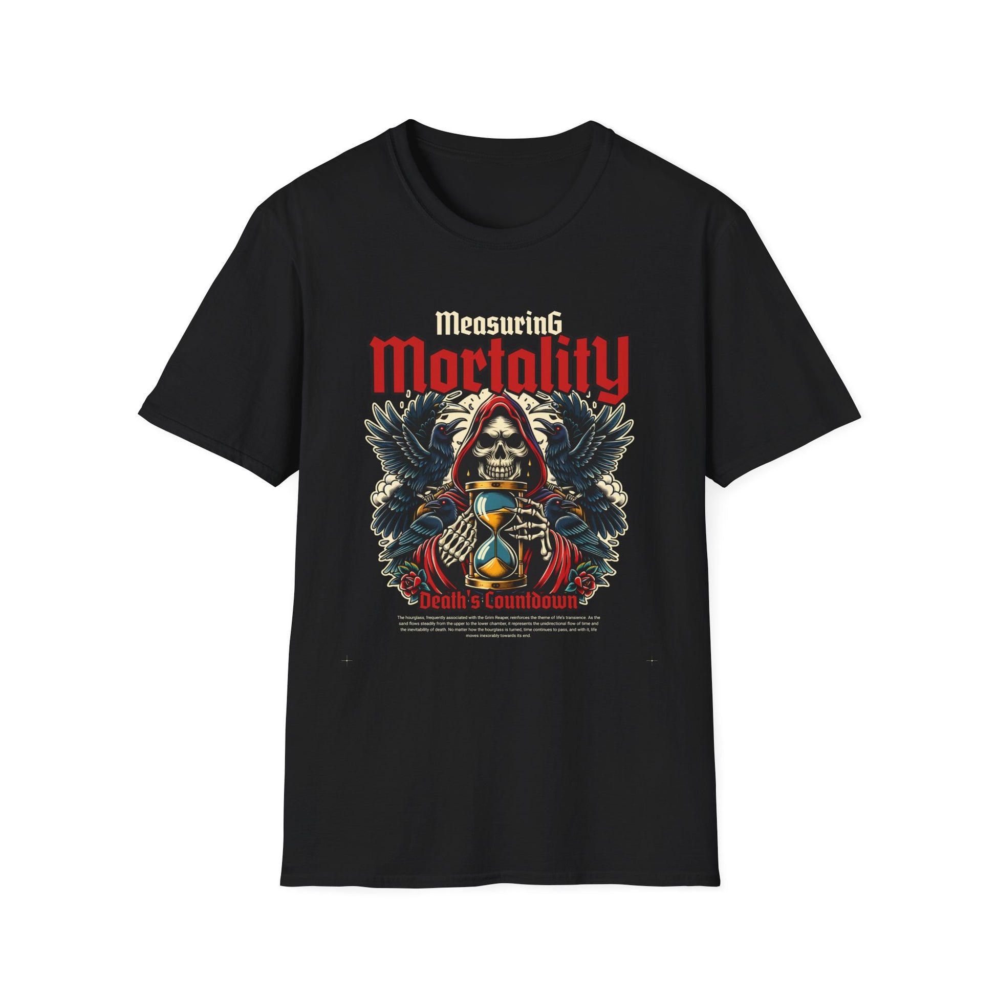 Measuring Mortality Death's Countdown Skull - T-Shirt - Blount Custom Creations