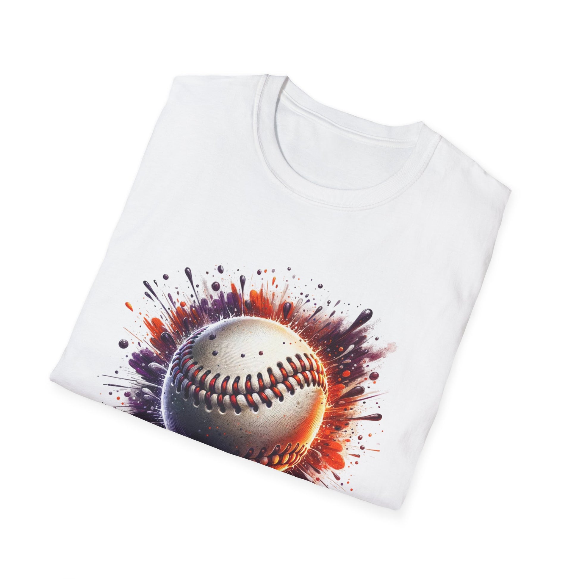 Baseball with Colorful Background - T-Shirt - Blount Custom Creations