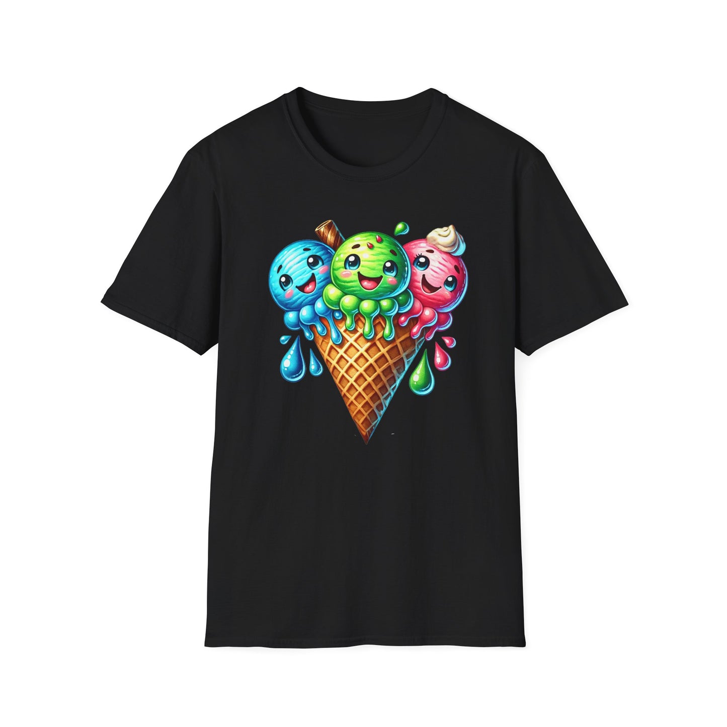 Triple Ice Cream Cone - T-Shirt - Blount Custom Creations