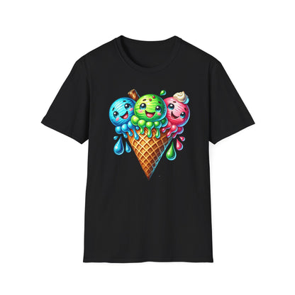 Triple Ice Cream Cone - T-Shirt - Blount Custom Creations