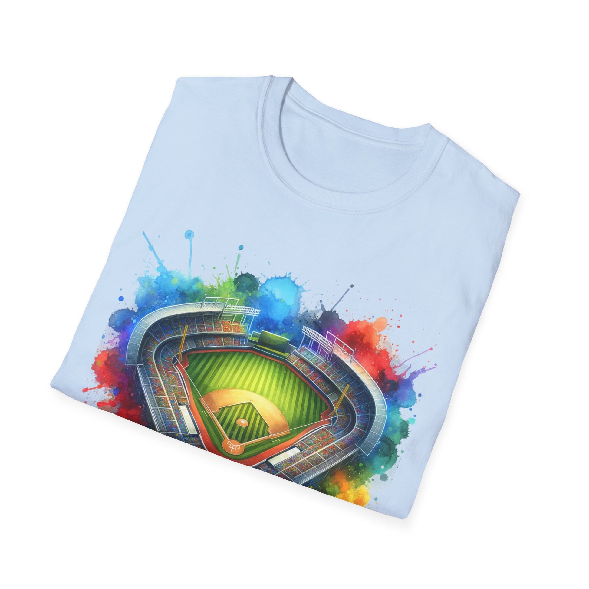 Large Baseball Stadium Colorful - T-Shirt - Blount Custom Creations