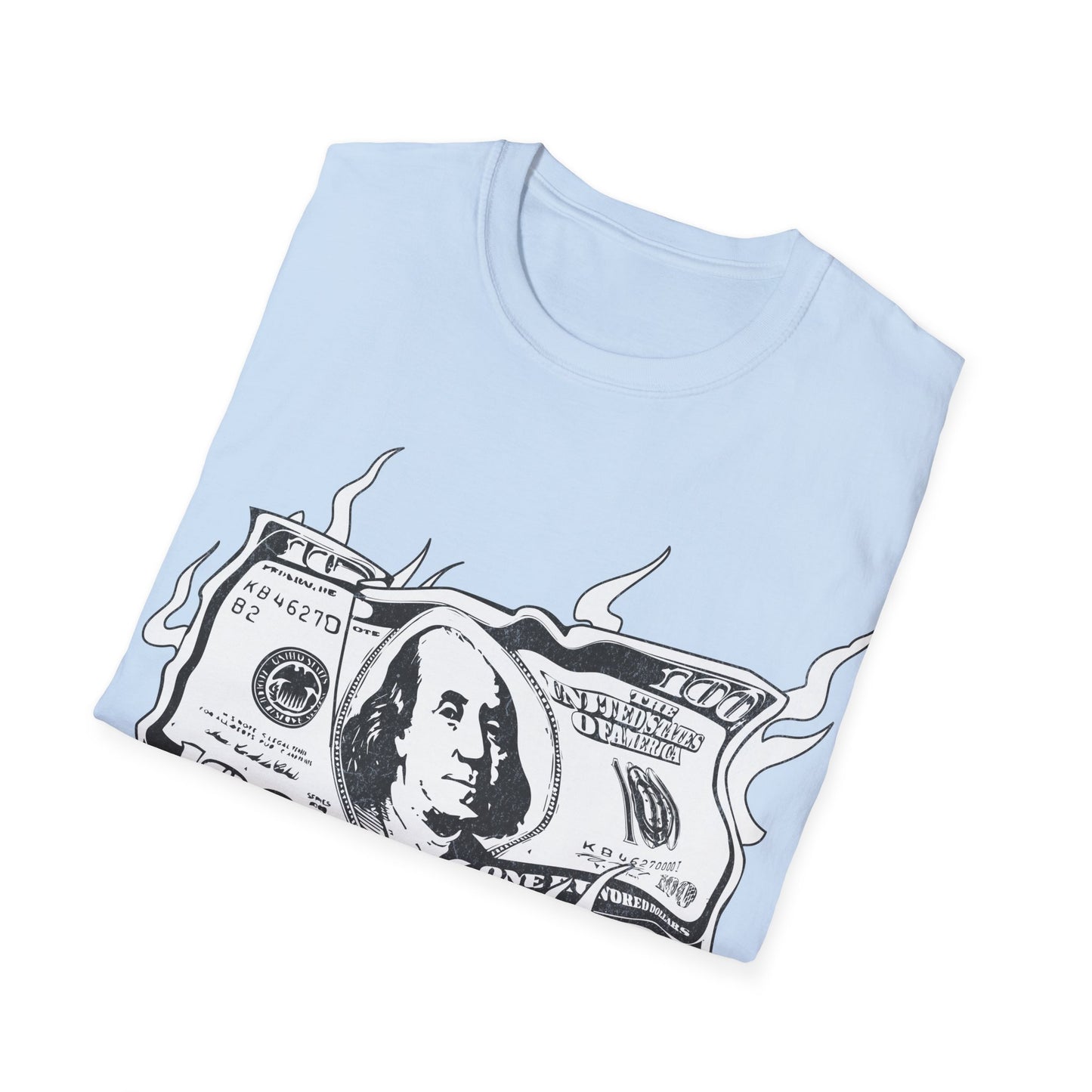 Burning 100 Dollar Bill Prosperity - T-Shirt - Blount Custom Creations