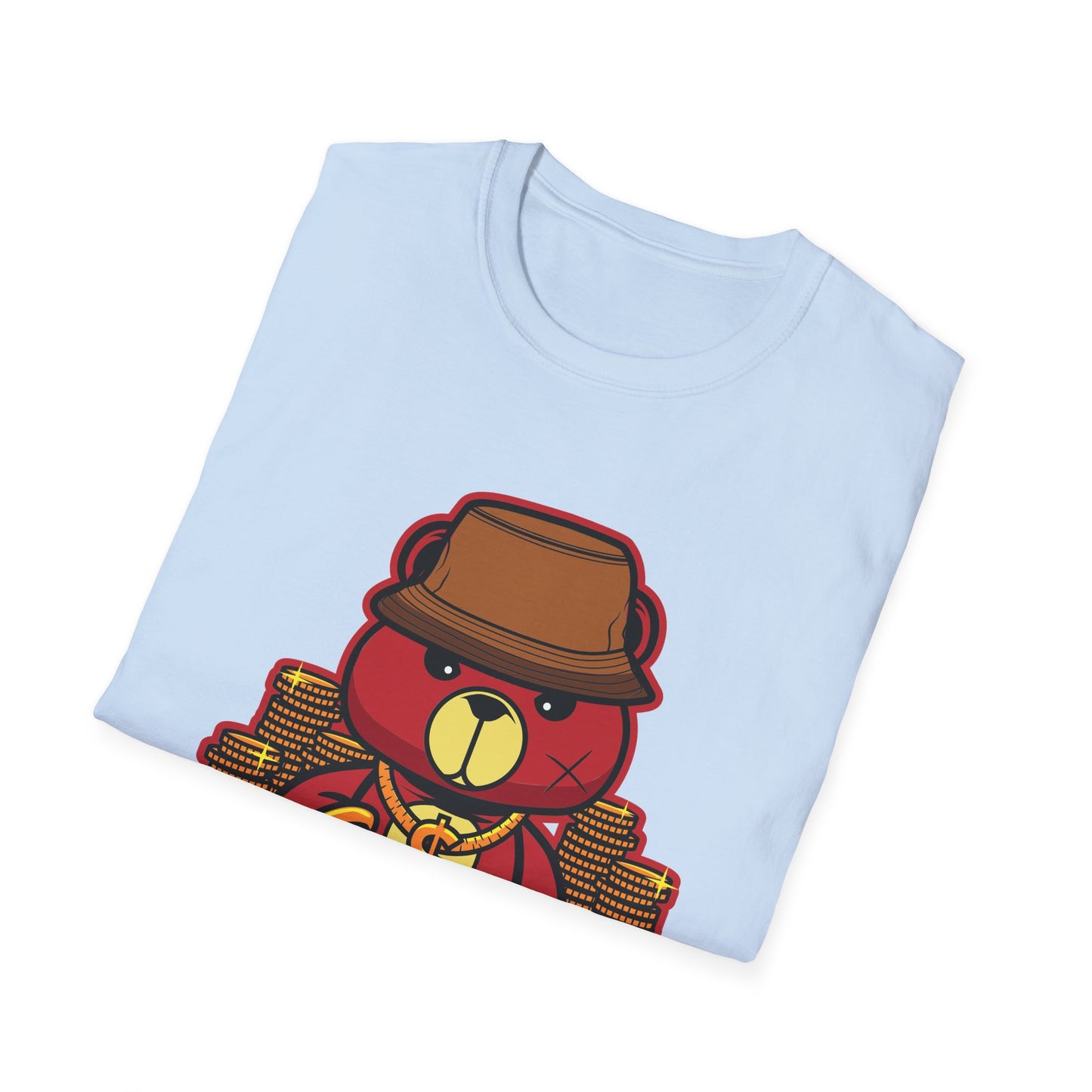 Gangster Bear with Gold Coins Streetwear - T-Shirt - Blount Custom Creations