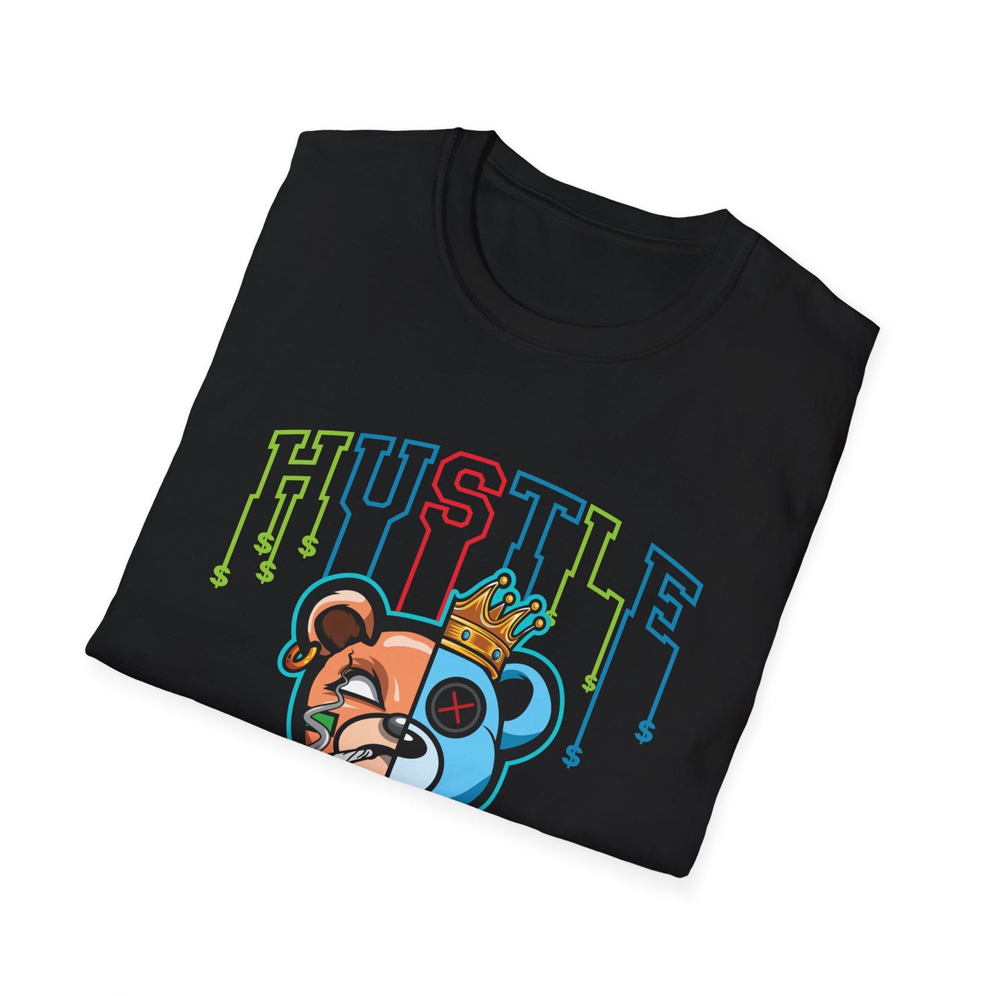 Hustle Graffiti Streetwear Bear - T-Shirt - Blount Custom Creations