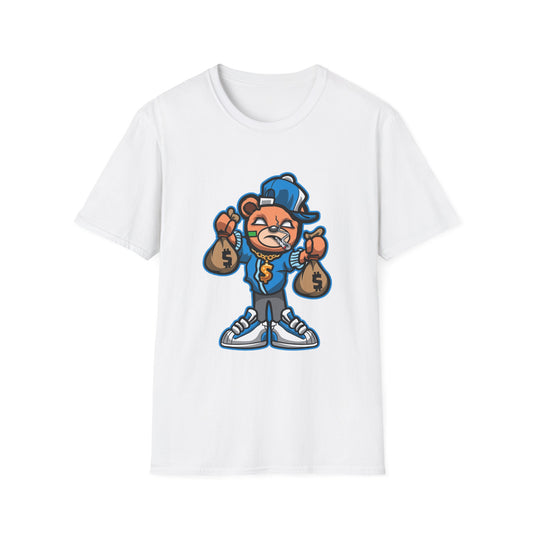 Money Bags Gangster Bear Streetwear - T-Shirt - Blount Custom Creations