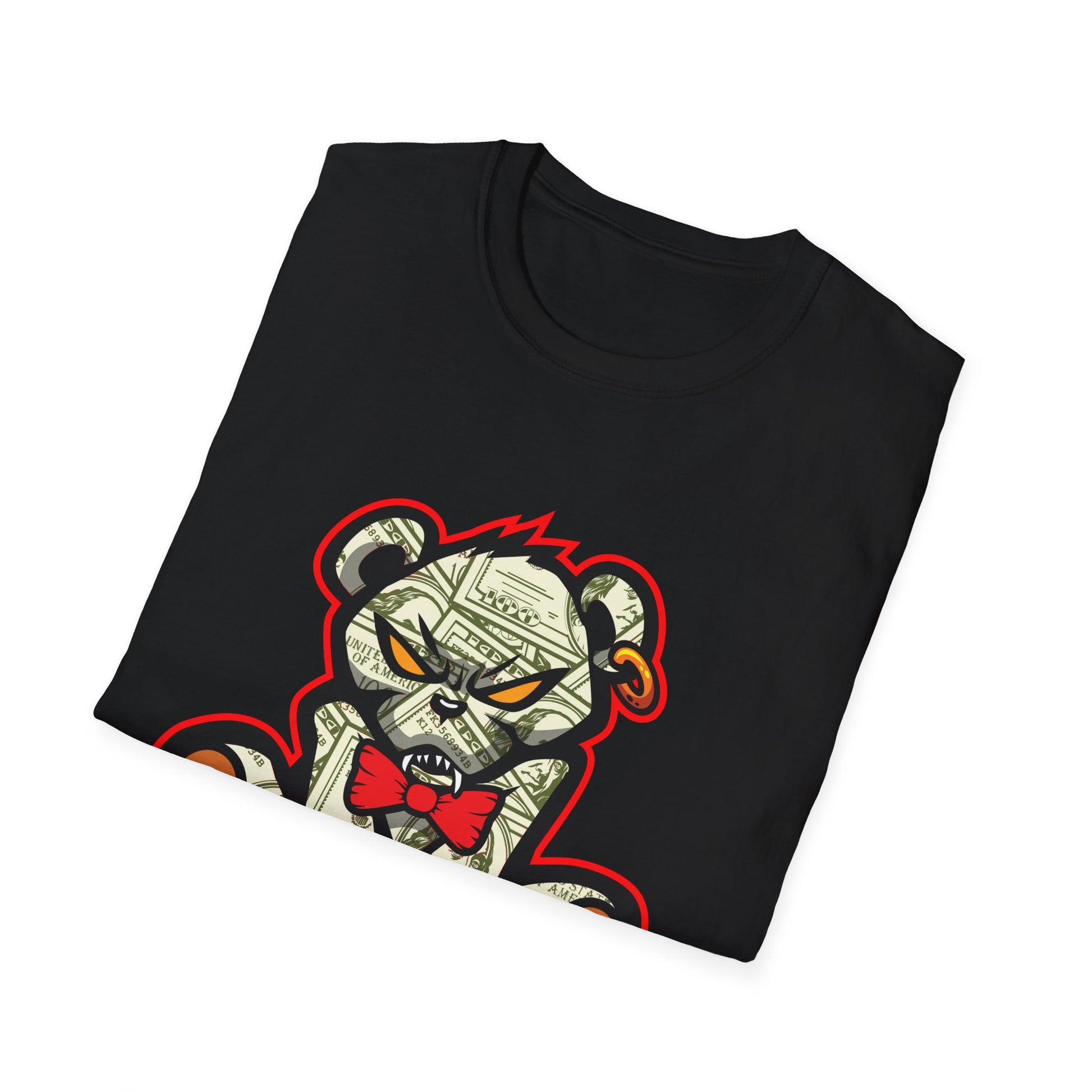 Evil Bear Holding Down a Knife Streetwear - T-Shirt - Blount Custom Creations