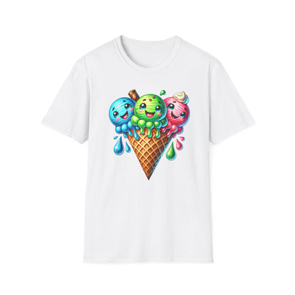 Triple Ice Cream Cone - T-Shirt - Blount Custom Creations