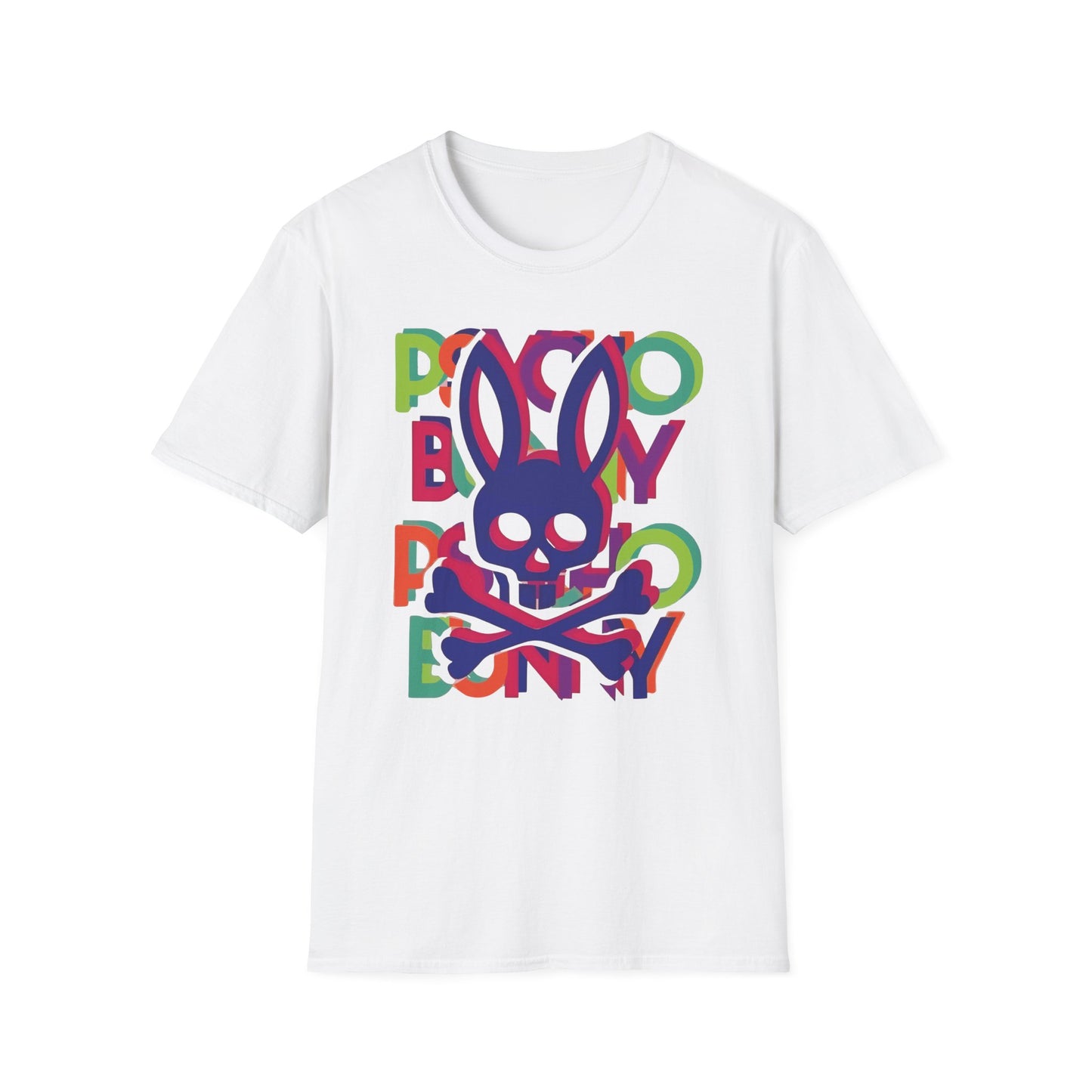 Multi-Colored Skull and Bones Rabbit - T-Shirt - Blount Custom Creations