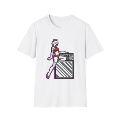 Tattooed Girl on Box with Boombox - T-Shirt - Blount Custom Creations