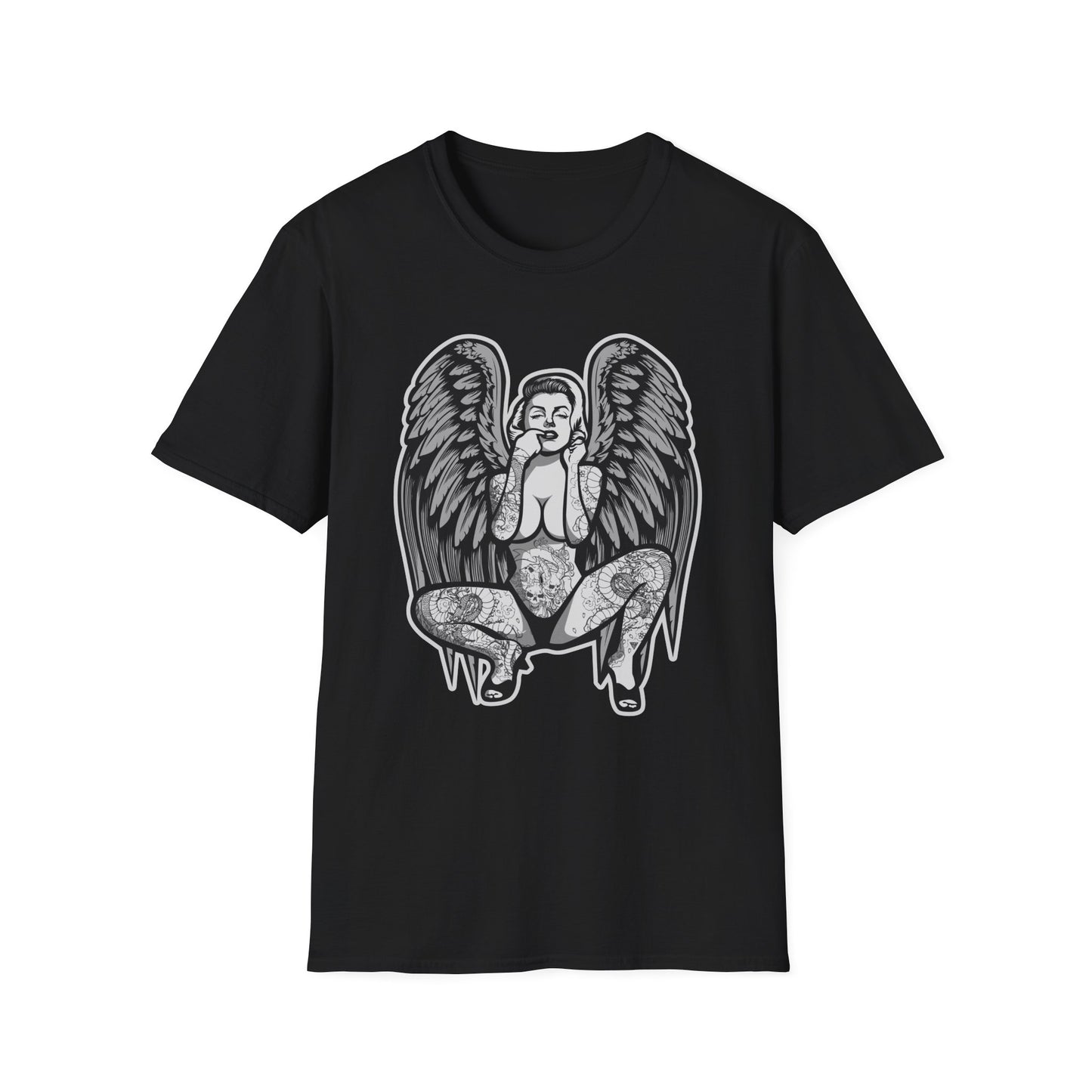 Tattooed Woman with Wings - T-Shirt - Blount Custom Creations