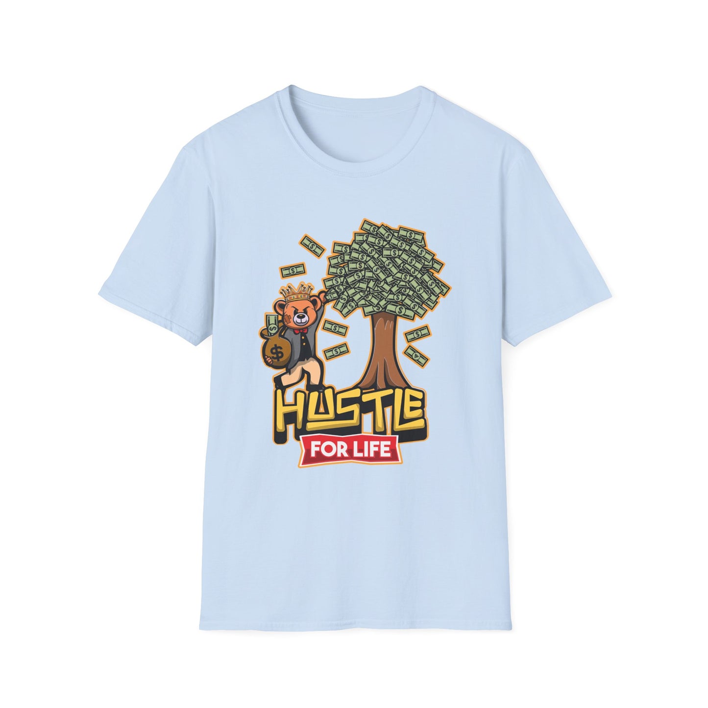 Hustle For Life Streetwear Bear - T-Shirt - Blount Custom Creations