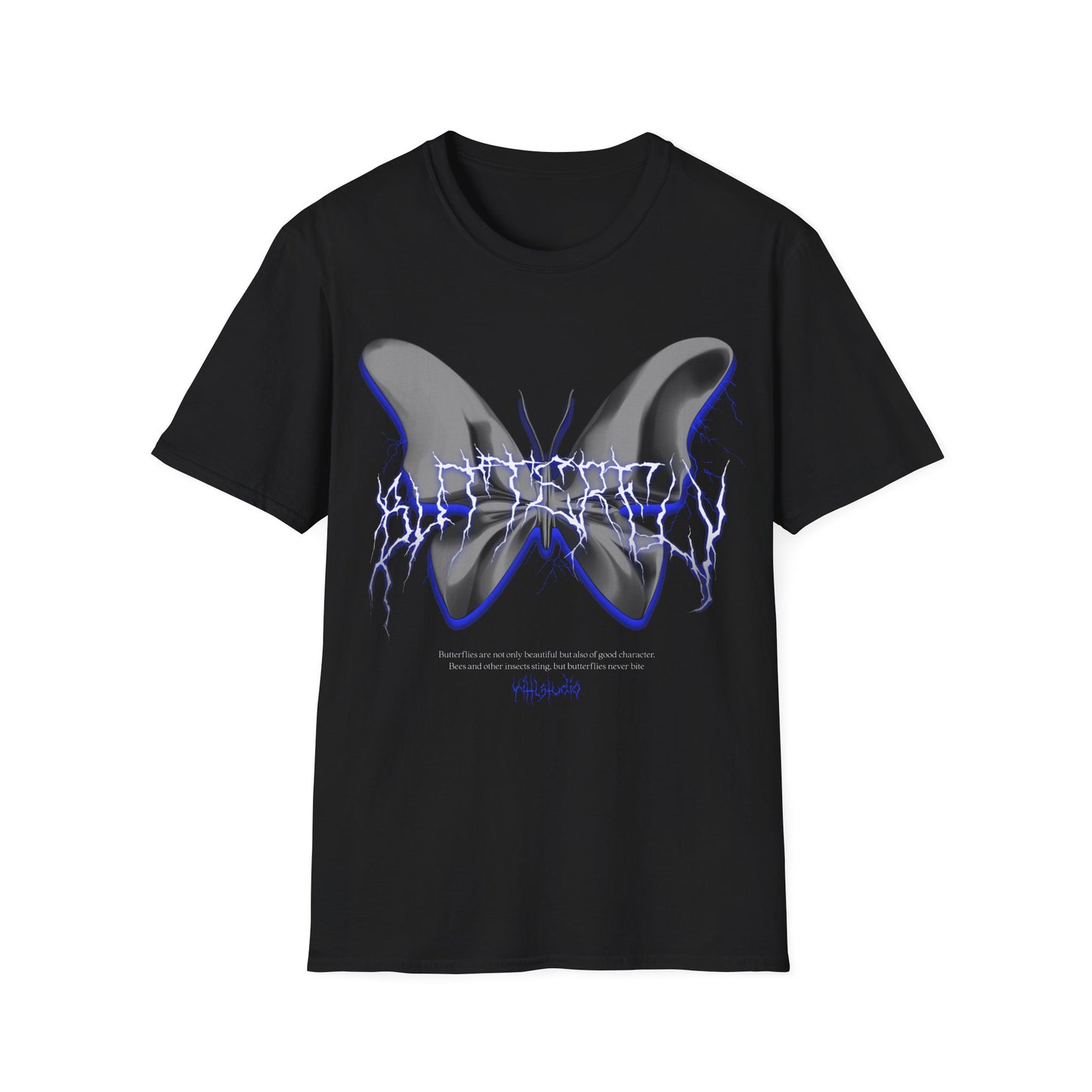 Butterfly with Electric Writing - T-Shirt - Blount Custom Creations