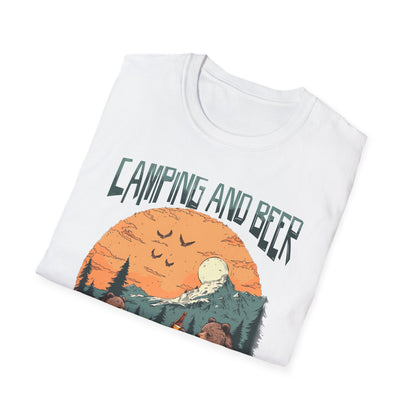 Camping and Beer That's Why I'm Here - T-Shirt - Blount Custom Creations