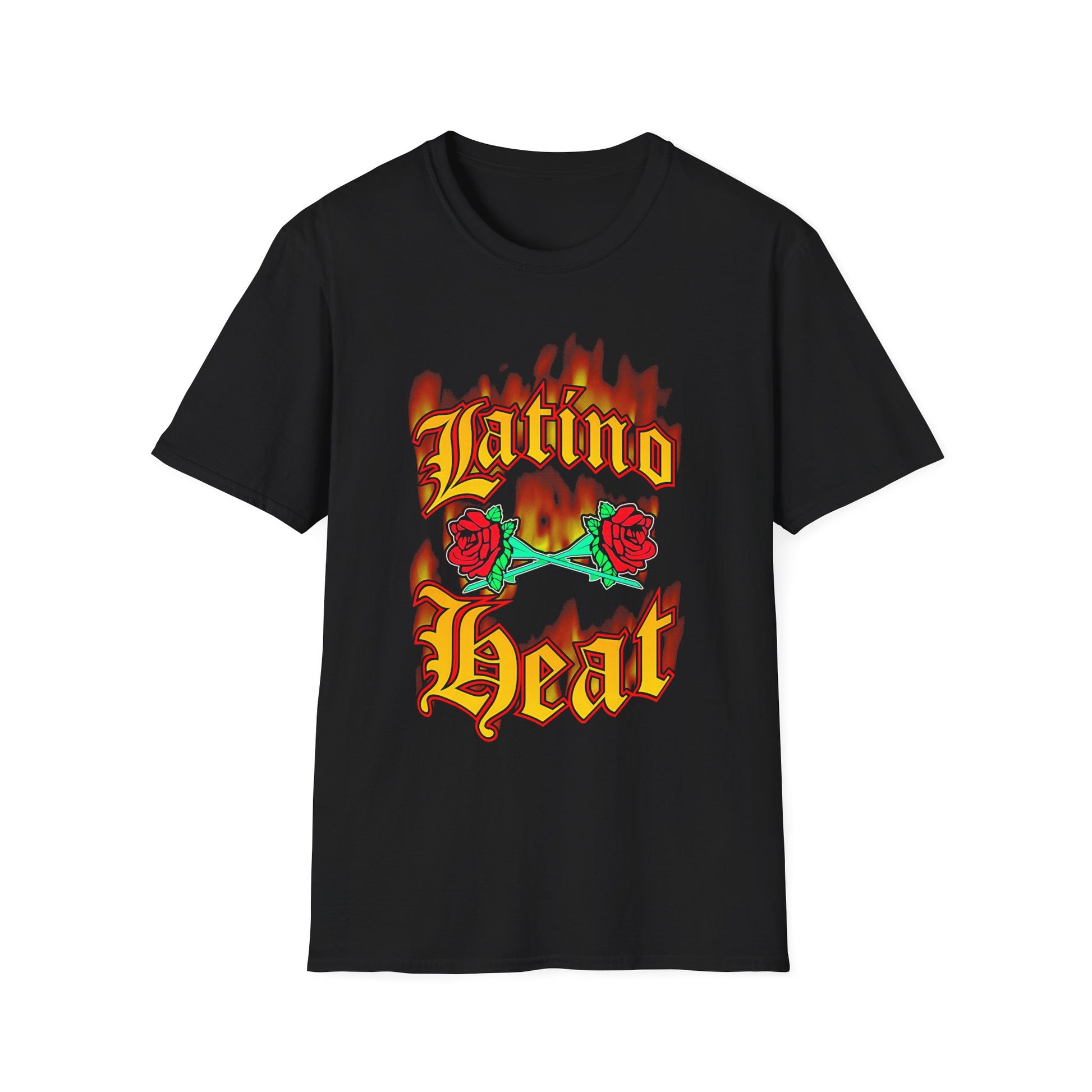 Latino Heat with Burning Roses - T-Shirt - Blount Custom Creations